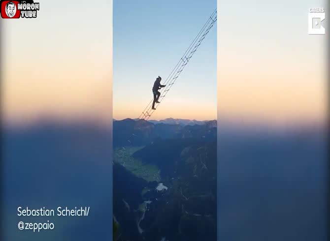 Video: This is the staircase to paradise, suspended between two mountains